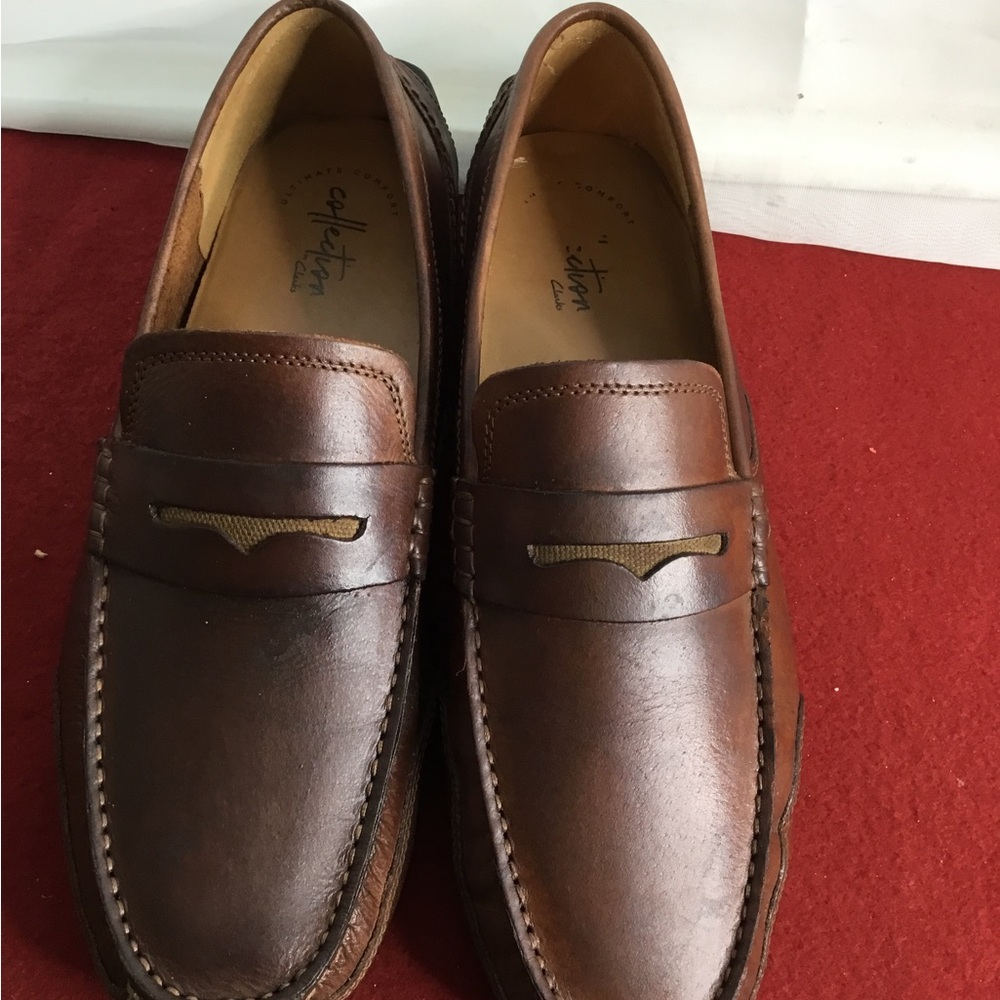 Classic Brown Leather Slip-On Loafers